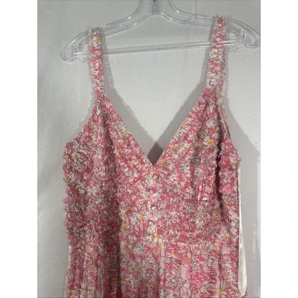 NWT Mac Duggal [ 12 ] 8012 Floral V-Neck Floral A line Midi Dress In Pink #S1938 - Picture 11 of 16